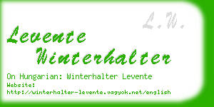 levente winterhalter business card